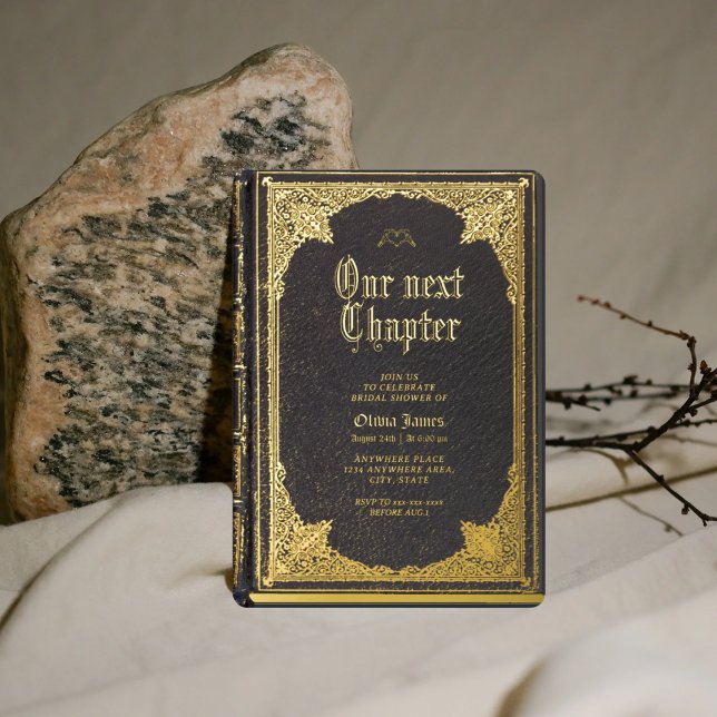 Invitation En Aluminium Histoire conte de fées bibliothèque livre douche n (Créateur téléchargé)