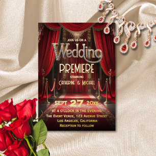 Invitation En Aluminium Hollywood Movie Red Carpet Premiere Mariage
