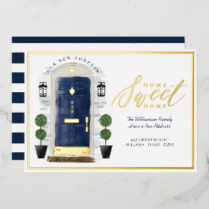 Invitation En Aluminium Home Sweet Home - Nous avons déménagé Porte Aquare