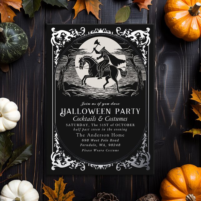 Invitation En Aluminium Horseman sans tête Sleepy Hollow Halloween Party (Créateur téléchargé)