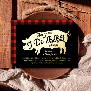Invitation En Aluminium I Do BBQ Engagement Party Black Gold