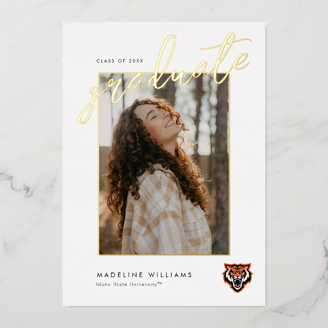 Invitation En Aluminium Idaho State University Bengals Spirit Design (Recto)