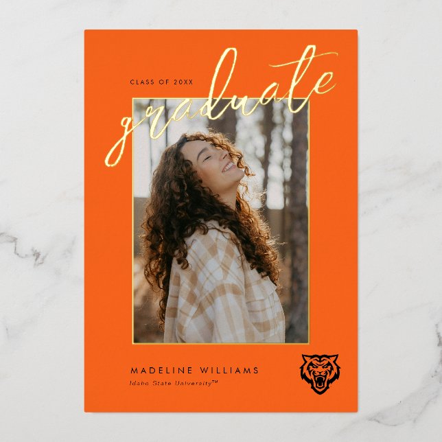 Invitation En Aluminium Idaho State University Bengals Spirit Design (Recto)