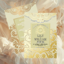 Iivoire Elegant Artdeco Diamond Mariage