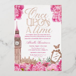 Invitation En Aluminium Il était une fois Baby Shower Princesse