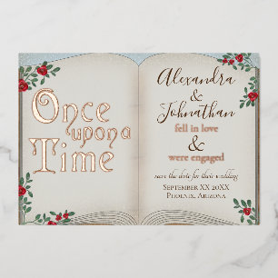 Invitation En Aluminium Il était une fois Livre d'or Conte de fées Mariage