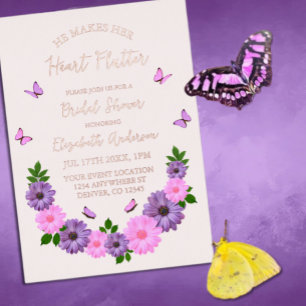 Invitation En Aluminium Il Fait Sa Fête des mariées De Papillon Feffervesc