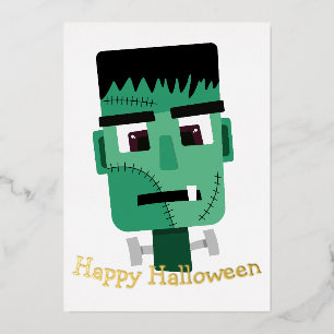 Invitation En Aluminium Illustration du monstre de Frankenstein
