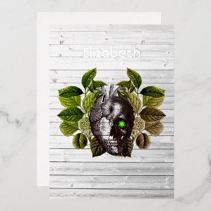 Invitation En Aluminium Imaginaire de cuisine gothique d'Halloween rustiqu