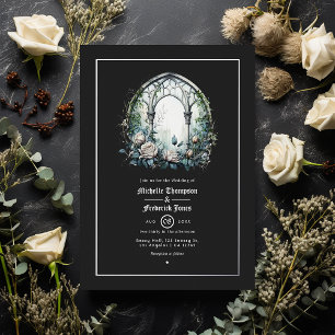 Invitation En Aluminium Imaginaire foncé Fenêtre Château Mariage gothique