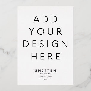 Invitation En Aluminium Impression de l'invitation Gold Foil 5x7"