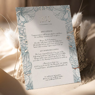 Invitation En Aluminium Info et détails Mariage floral victorien Vintage