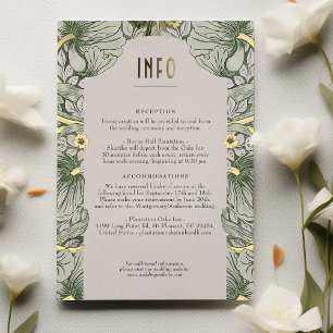 Invitation En Aluminium Info et détails Mariage floral victorien Vintage