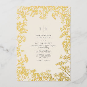 Invitation En Aluminium Initiales monogramme de Gypsophile