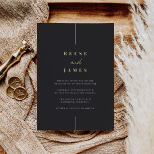 Invitation En Aluminium Inline   Mariage minimaliste moderne