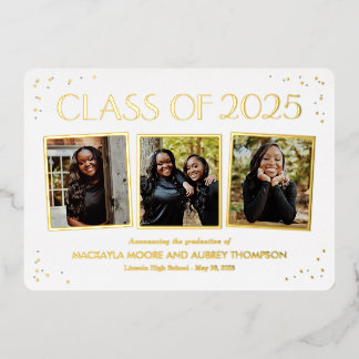 Invitation En Aluminium Instantanés amusants Pile Graduation Photo Invitat