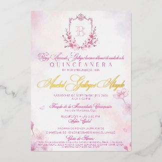 Invitation En Aluminium Invitacion Cherry Blossom