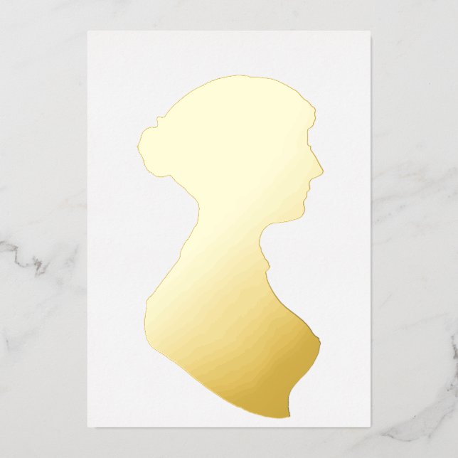 Invitation En Aluminium Jane Austen (Recto)