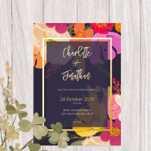 Jardin de mariage floral d'été coloré Or