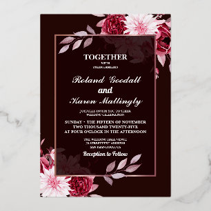 Invitation En Aluminium Jardin d'été Aquarelle Mariage floral