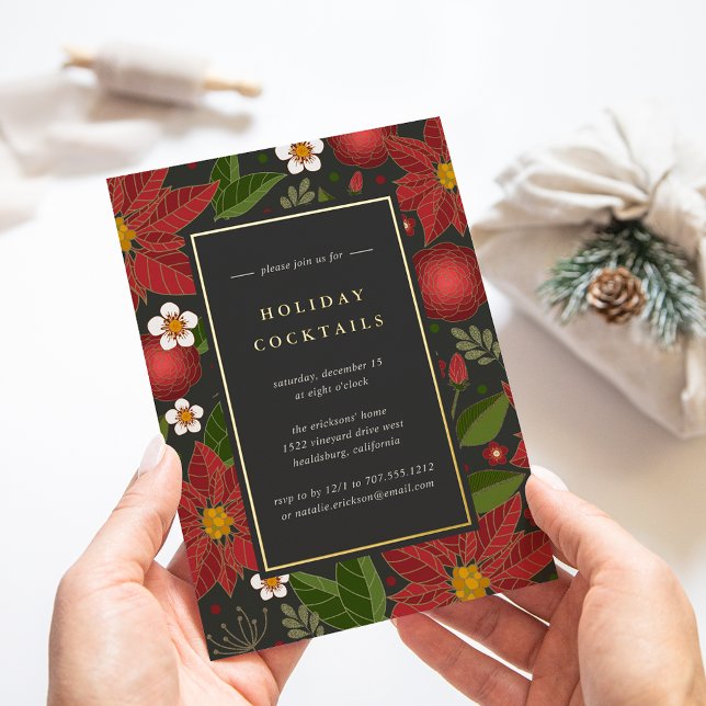 Invitation En Aluminium Jardin d'hiver | Fête de cocktails de vacances (Créateur téléchargé)