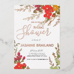 Invitation En Aluminium Jardin Floral Estival Fleurs Sauvages Enterrement