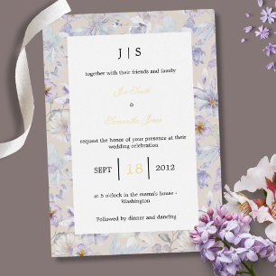 Invitation En Aluminium jardin romantique de fée florale