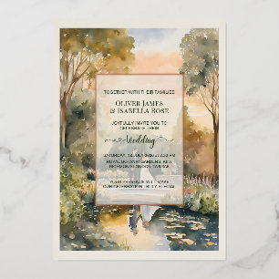 Invitation En Aluminium Jardins botaniques royaux sur mesure à l'aquarelle