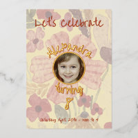 Jaune Pâle Indien Rouge Floral Aquarelle Anniversa