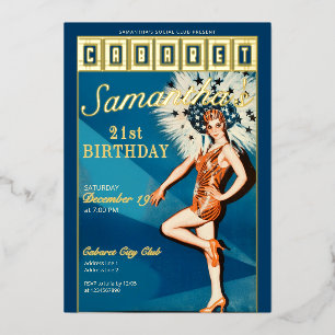 Invitation En Aluminium Jazz Age Flapparet Paris Glam Anniversaire