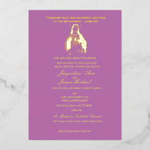 Invitation En Aluminium Jésus Sacré Coeur Catholique