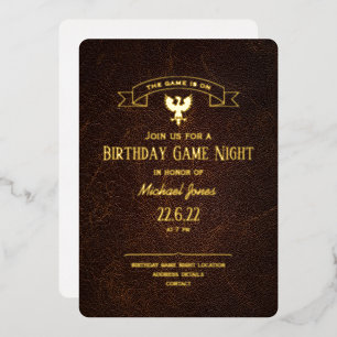 Invitation En Aluminium Jeu de nuit anniversaire Imaginaire griffin CC1260