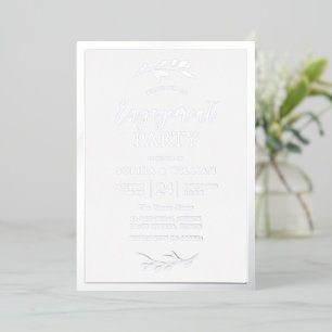 Invitation En Aluminium Jeu d'engagement moderne Silver