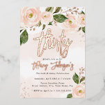 Invitation En Aluminium Joli Rose Floral Gold Blush 30e anniversaire<br><div class="desc">Plus jolies invitations d'anniversaire dans le Little Bayleigh Store!</div>