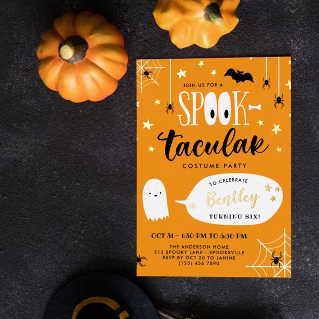 Invitation En Aluminium Jolie fête d'anniversaire d'Halloween pour enfants (Créateur téléchargé)