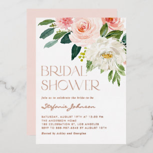 Invitation En Aluminium Jolies Fleurs Aquarelle Jardin Enterrement de Vie