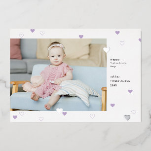 Invitation En Aluminium Jolis cœurs de lilas Bonne Saint-Valentin Photo