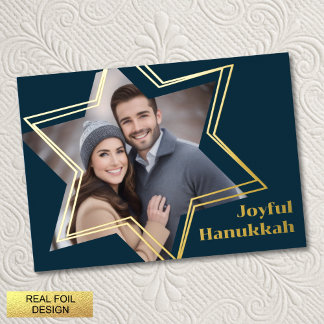 Invitation En Aluminium Joyeux Hanoukka Star of David Photo Frame