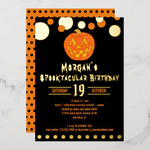 Invitation En Aluminium Joyeux Jack O Lantern Enfants Adultes Anniversaire