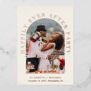 Invitation En Aluminium Joyeux Jour après Party Arch Photo Cream Mariage