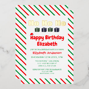 Invitation En Aluminium Joyeux Noël Anniversaire Enfants