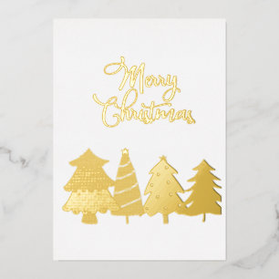 Invitation En Aluminium joyeux Noël et carnet des arbres de noël rose