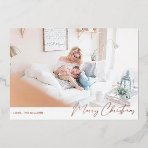 Invitation En Aluminium Joyeux Noël moderne minimaliste photo 2