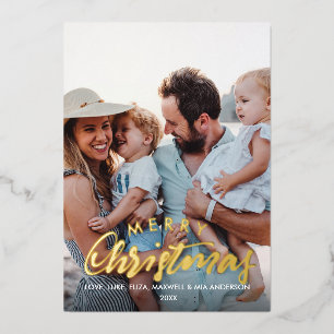 Invitation En Aluminium JOYEUX NOËL Photo personnalisée