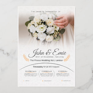 INVITATION EN ALUMINIUM LA CÉLÉBRATION DE MARIAGE
