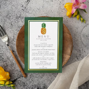Invitation En Aluminium La collection Mariage d'ananas tropicale Real