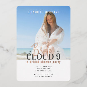 Invitation En Aluminium La mariée est aux anges avec une fête prénuptiale 