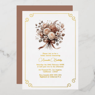 Invitation En Aluminium L'amour dans la Fête des mariées Florale de Bloom 