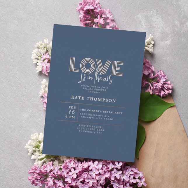 Invitation En Aluminium L'amour est dans la Fête des mariées de la Saint V (Créateur téléchargé)