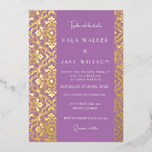 Invitation En Aluminium Lavender Love Italian Tile (Retro-Dotted)